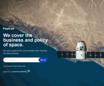 Payloadspace.com(We cover the business and policy of space) Screenshot