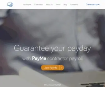 Payme.com.au(Australia's Leading Contractor Payroll Company) Screenshot