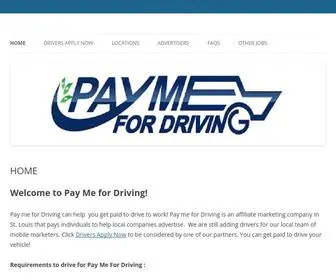 Paymefordriving.com(Pay Me For Driving) Screenshot