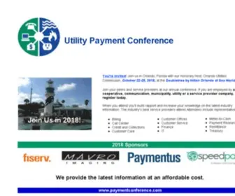 Paymentconference.com(Utility Payment Conference Welcome Page) Screenshot