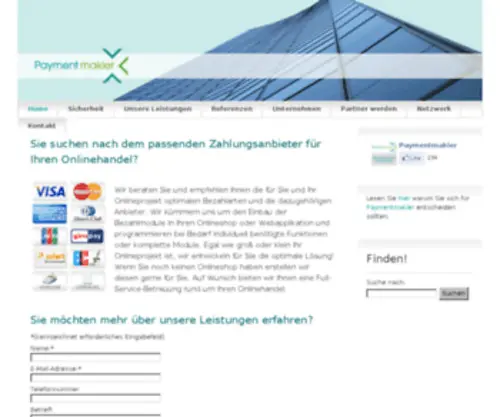 Paymentmakler.de(Zahlungsabwicklung) Screenshot