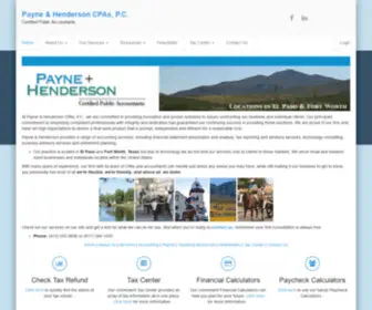 Paynehenderson.com(Payne & Henderson CPAs) Screenshot