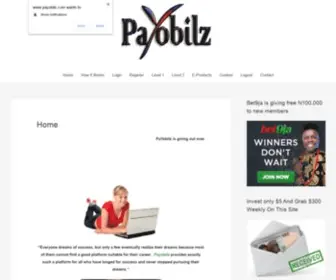 Payobilz.com(Pay Your Bills With Your Earned Money) Screenshot