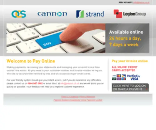 Payocs.co.uk(OCS Make a payment) Screenshot