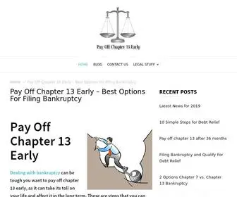 Payoffchapter13Early.com(Pay Off Chapter 13 Early Bankruptcy Help) Screenshot
