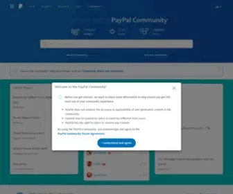 Paypal-Community.com(PayPal Community) Screenshot