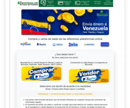 Paypalvenezuela.com(Paypal Venezuela) Screenshot