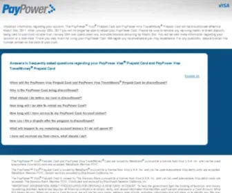 Paypower.com(PayPower Visa Prepaid Debit Cards) Screenshot