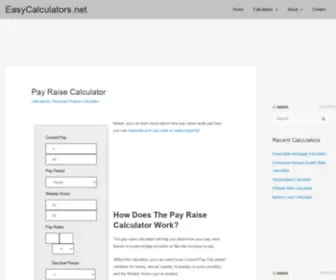 Payraisecalculator.com(EasyCalculator) Screenshot