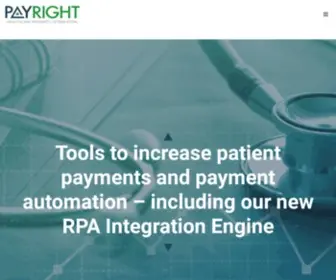 Payrighthealth.com(Healthcare Payments Optimization) Screenshot