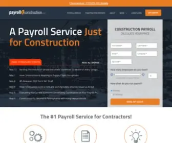Payroll4Construction.com(The #1 Payroll Service Just For Construction) Screenshot