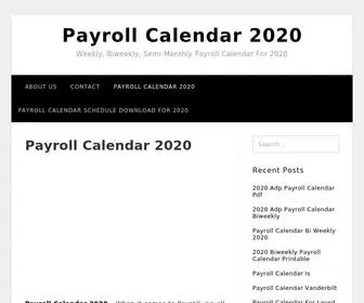 Payrollcalendarfor2020.com(Payroll Calendar 2020) Screenshot