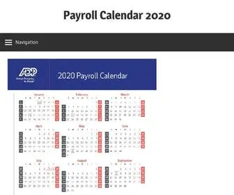 Payrollcalendars.com(Payroll Calendar 2020) Screenshot