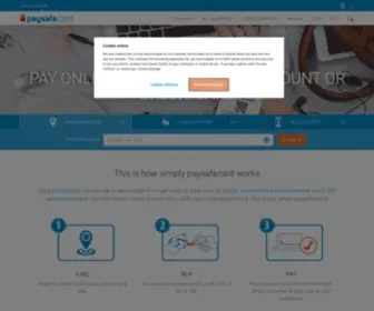 Paysafecard.com(Ontdek hoe je online met contant geld kunt) Screenshot