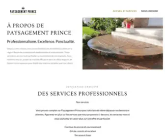 Paysagementprince.ca(Accueil et Services) Screenshot