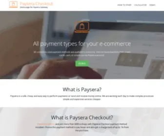 Payserademo.com(Demo page for Paysera Gateway) Screenshot