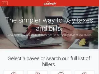 Paysimply.ca(Pay taxes and bills with credit card) Screenshot