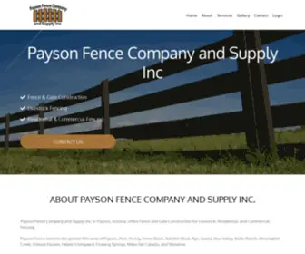 Paysonfence.com(Payson Fence Company and Supply Inc) Screenshot