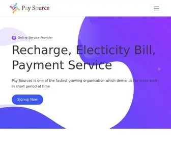 Paysource.in(Recharge, Bill Payment, Money Transfer, Aeps, Pancard Service Provider in india) Screenshot