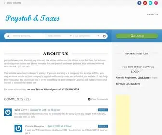 Paystubntaxes.com(About Us) Screenshot