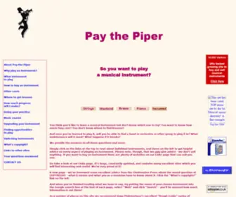 Paythepiper.co.uk(All about musical instruments) Screenshot