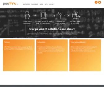 Paythru.com(Mcommerce solutions and payment processing) Screenshot