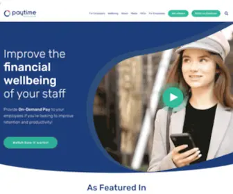 Paytime.com.au(Earned Wage Access & Financial and Mental Wellbeing Solution) Screenshot