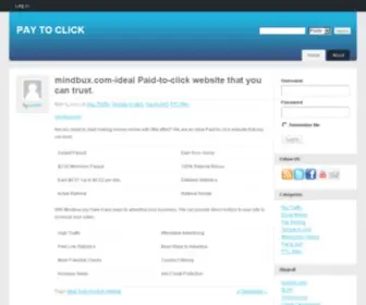 Paytoclick.com(Pay to Click Community site) Screenshot