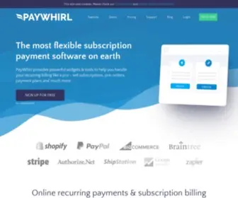 Paywhirl.com(PayWhirl Recurring Payments and Subscriptions) Screenshot