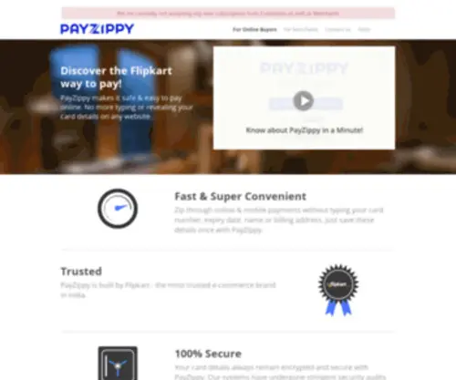 Payzippy.com(The smarter way to pay online) Screenshot