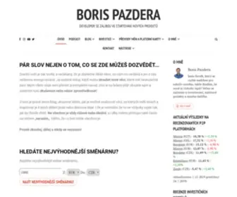 Pazderaboris.cz(Osobní web a blog Borise Pazdery) Screenshot