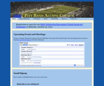 Pbac.net(Pitt Band Alumni Council Home) Screenshot