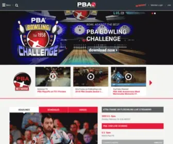Pba.com(Professional Bowlers Association) Screenshot