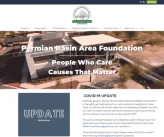 Pbaf.org(Permian Basin Area Foundation) Screenshot