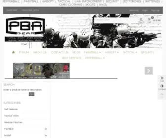 Pbagear.co.za(Paintball Africa) Screenshot