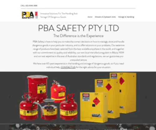 Pbasafety.com.au(PBA Safety Pty Ltd) Screenshot
