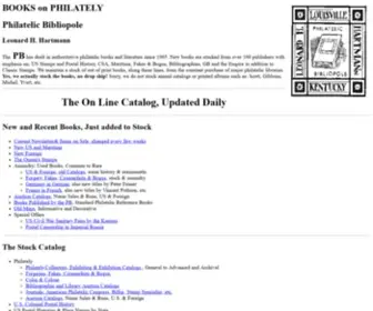 Pbbooks.com(Philatelic Bibliopole Catalog of Philatelic Books and Literature) Screenshot