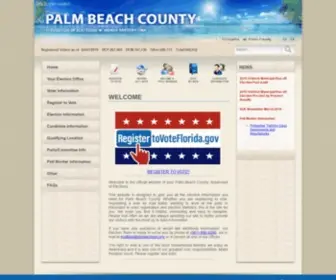 Pbcelections.org(Palm Beach Supervisor of Elections) Screenshot