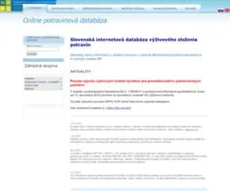 PBD-Online.sk(Nutričné zloženie potravín) Screenshot