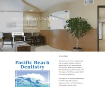 Pbdentistry.com(Pacific Beach Dentistry Welcome) Screenshot