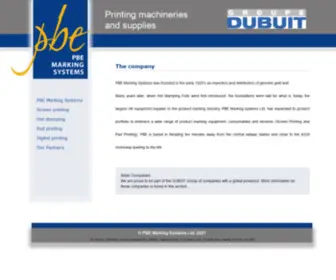 Pbemarking.com(The company) Screenshot