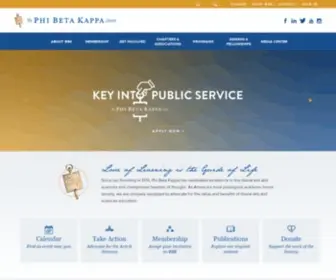 PBK.org(Phi Beta Kappa) Screenshot