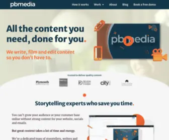 Pbmedia.co.uk(Content marketing and digital services) Screenshot