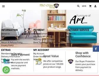 Pboolineshop.com(Pbo Oline Shop) Screenshot