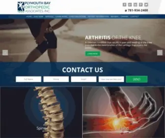 Pbortho.com(Plymouth Bay Orthopedic Associates) Screenshot