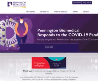 PBRF.org(Pennington Biomedical Research Foundation) Screenshot