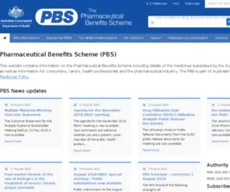 PBS.gov.au(Pharmaceutical Benefits Scheme (PBS)) Screenshot