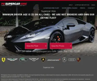 Pbsupercars.com(Supercar Hire) Screenshot