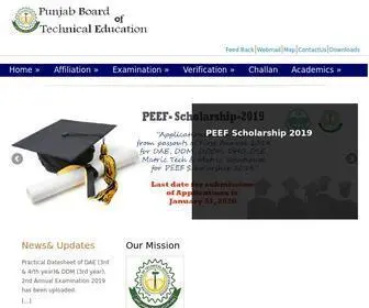 Pbte.edu.pk(Punjab Board of Technical Education) Screenshot