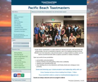 Pbtoastmasters.com(Pacific Beach Toastmasters) Screenshot